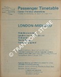 Passenger Timetable Easter Holiday Alterations, London Midland Mainline Services - London Euston, St Pancras, Midlands, North Wales, Northern England, Thursday to Wednesday 26 March to 1 April 1970 by British Railways London Midland Region